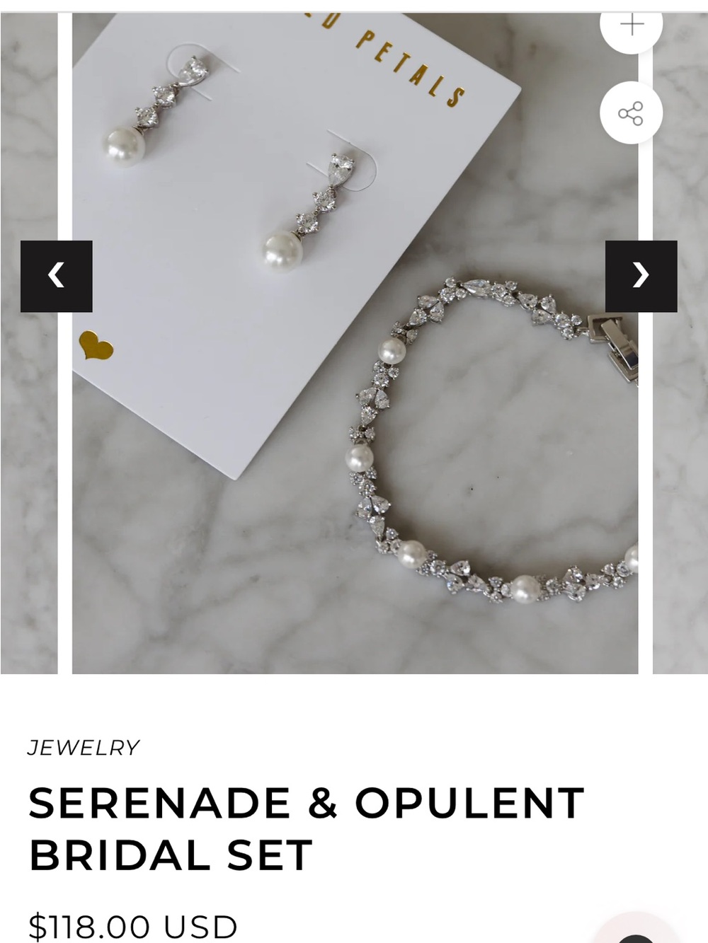 Untamed Petals Serenade & Opulent Pearl Bridal Set